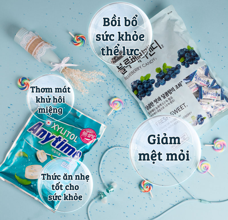 Kẹo Không Đường Hương Bạc Hà Lotte Xylitol Anytime là một sản phẩm của Lotte. Sản phẩm gồm các nguyên liệu như siro đường maltiol, bạc hà, sữa, thảo dược